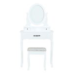 Casa si Gradina - Mobilier - Comode si corpuri - Masute de toaleta - Masuta de toaleta cu taburet, alb/argintiu, LINET NEW - Infinity.ro