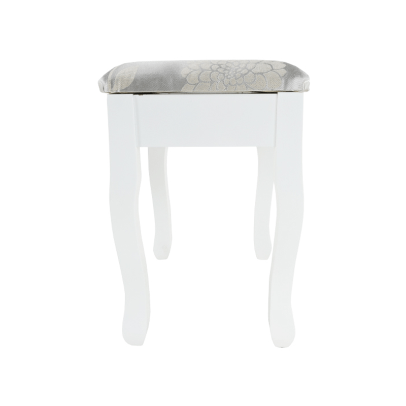 Casa si Gradina - Mobilier - Comode si corpuri - Masute de toaleta - Masuta de toaleta cu taburet, alb/argintiu, LINET NEW - Infinity.ro