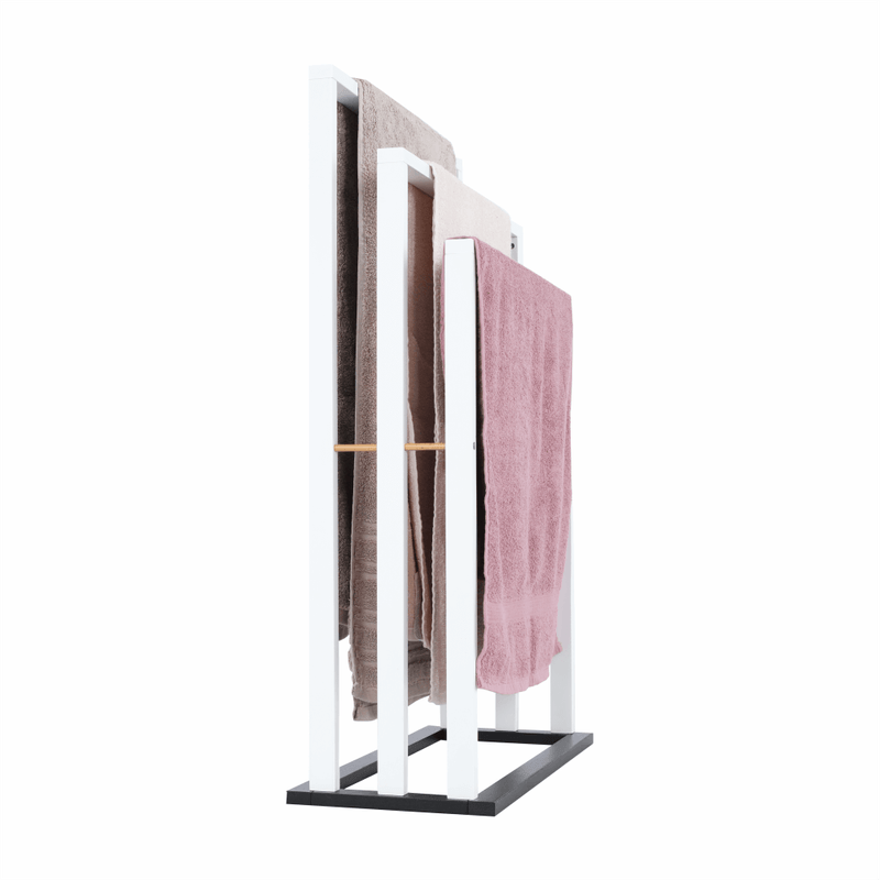 Casa si Gradina - Sanitare - Suporturi si accesorii baie - Suporturi baie - Suport pt. prosoape, alb/negru, KOMO NEW - Infinity.ro