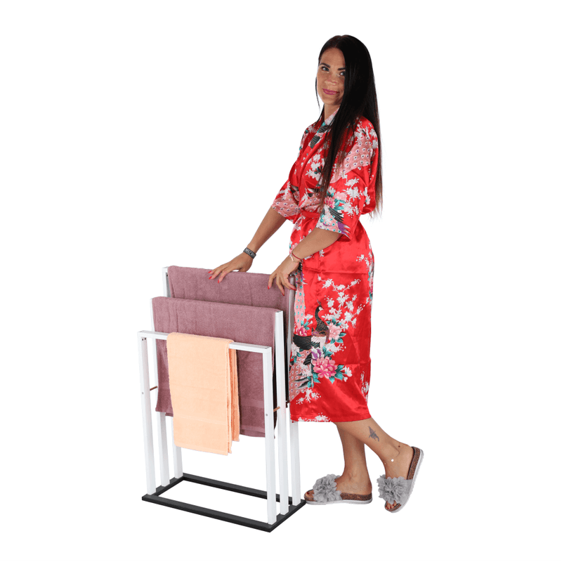 Casa si Gradina - Sanitare - Suporturi si accesorii baie - Suporturi baie - Suport pt. prosoape, alb/negru, KOMO NEW - Infinity.ro