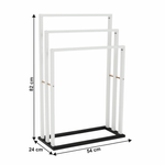 Casa si Gradina - Sanitare - Suporturi si accesorii baie - Suporturi baie - Suport pt. prosoape, alb/negru, KOMO NEW - Infinity.ro