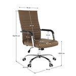 Casa si Gradina - Mobilier - Scaune si fotolii - Scaune - Scaun de birou, piele eco/metal, taupe/crom, FARAN - Infinity.ro