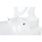 Casa si Gradina - Mobilier - Comode si corpuri - Masute de toaleta - Masuta de toaleta cu taburet, alb/argintiu, LINET NEW - Infinity.ro