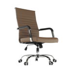 Casa si Gradina - Mobilier - Scaune si fotolii - Scaune - Scaun de birou, piele eco/metal, taupe/crom, FARAN - Infinity.ro