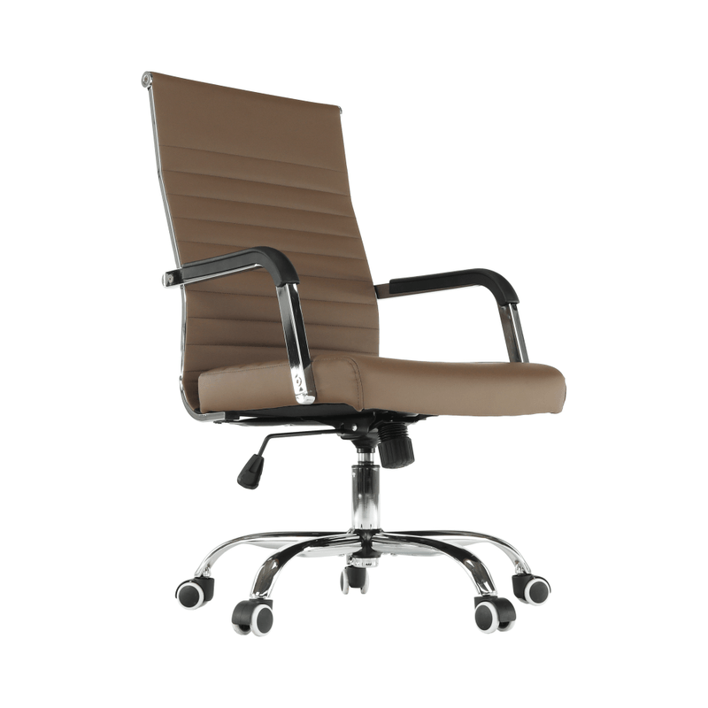 Casa si Gradina - Mobilier - Scaune si fotolii - Scaune - Scaun de birou, piele eco/metal, taupe/crom, FARAN - Infinity.ro