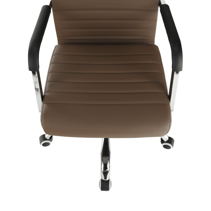 Casa si Gradina - Mobilier - Scaune si fotolii - Scaune - Scaun de birou, piele eco/metal, taupe/crom, FARAN - Infinity.ro