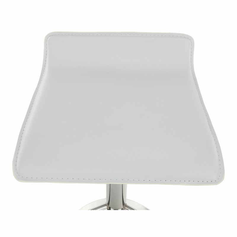 Casa si Gradina - Mobilier - Scaune si fotolii - Scaune - Scaun de bar, piele ecologica alb/crom LARIA NEW - Infinity.ro