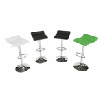 Casa si Gradina - Mobilier - Scaune si fotolii - Scaune - Scaun de bar, piele ecologica alb/crom LARIA NEW - Infinity.ro