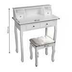 Casa si Gradina - Mobilier - Comode si corpuri - Masute de toaleta - Masuta de toaleta, alb, RODES NEW - Infinity.ro