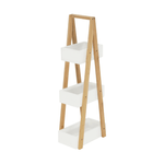 Casa si Gradina - Mobilier - Biblioteci si rafturi - Rafturi - Raft, bambus/alb, VEGO - Infinity.ro