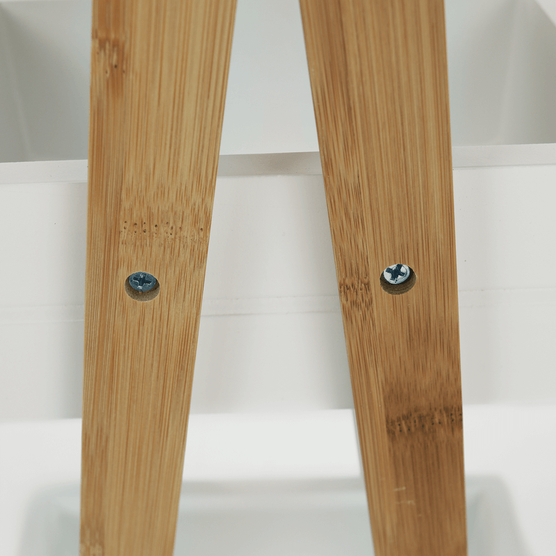 Casa si Gradina - Mobilier - Biblioteci si rafturi - Rafturi - Raft, bambus/alb, VEGO - Infinity.ro