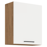 Casa si Gradina - Mobilier - Comode si corpuri - Corpuri bucatarie - Cabinet superior, stejar Lancelot/alb extra lucios HG, VEGA 60 G-72 1F - Infinity.ro