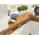 Casa si Gradina - Mobilier - Comode si corpuri - Corpuri bucatarie - Cabinet superior, stejar Lancelot/alb extra lucios HG, VEGA 30 G-72 1F - Infinity.ro