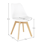 Casa si Gradina - Mobilier - Scaune si fotolii - Scaune - Scaun, alb/fag, BALI 2 NEW - Infinity.ro