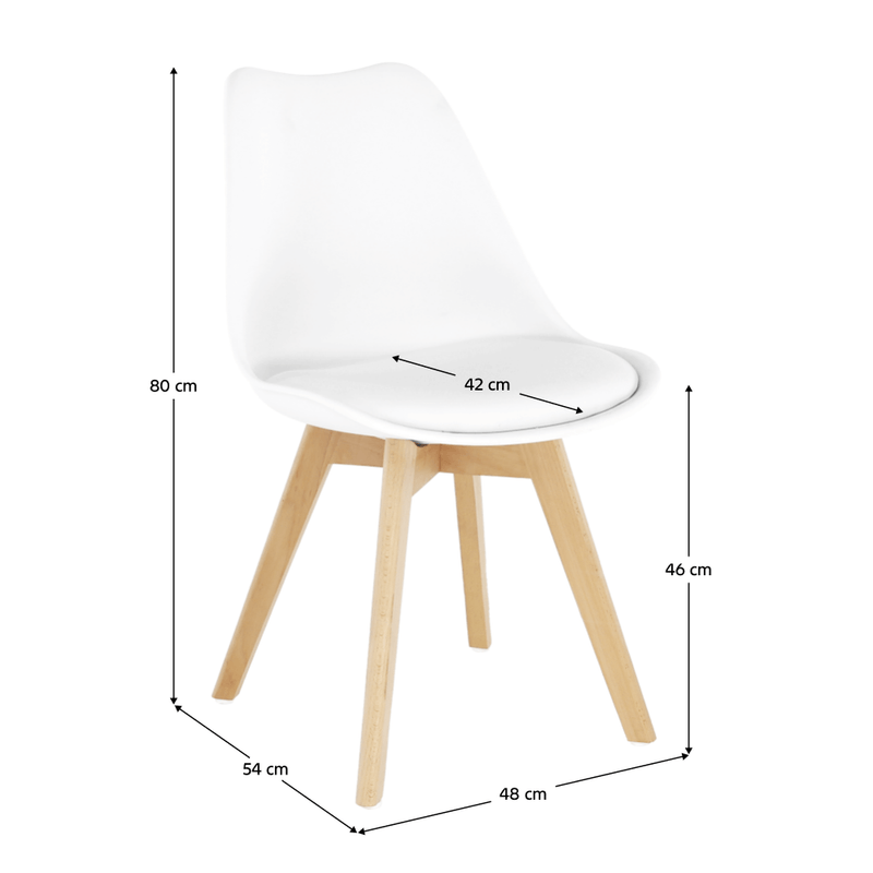 Casa si Gradina - Mobilier - Scaune si fotolii - Scaune - Scaun, alb/fag, BALI 2 NEW - Infinity.ro