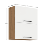 Casa si Gradina - Mobilier - Comode si corpuri - Corpuri bucatarie - Cabinet superior, stejar Lancelot/alb extra lucios HG, VEGA 60 GU-72 2F - Infinity.ro