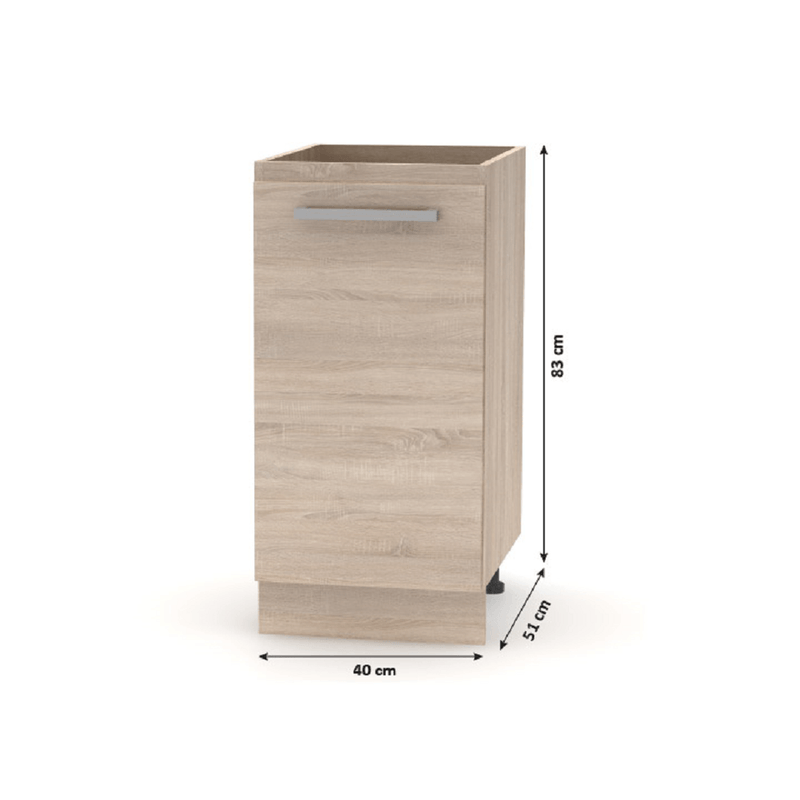 Casa si Gradina - Mobilier - Comode si corpuri - Corpuri bucatarie - Cabinet inferior 40 1DV, stejar sonoma, NOVA PLUS NOPL-054-0S - Infinity.ro