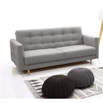 Casa si Gradina - Mobilier - Canapele si coltare - Coltare - Canapea tapitat 3 locuri, material textil gri, AMEDIA - Infinity.ro