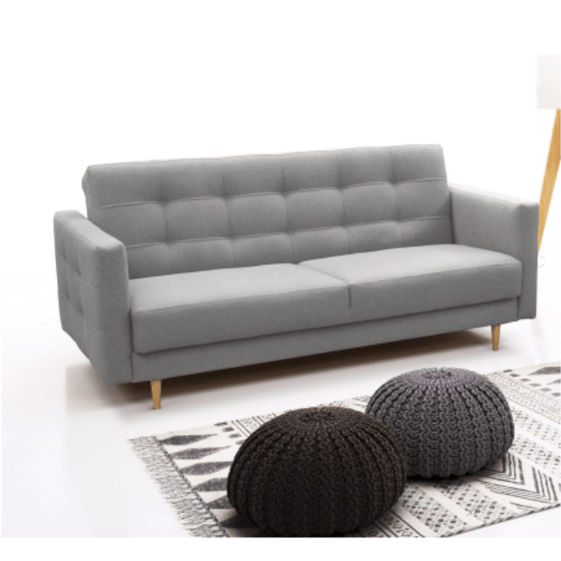 Casa si Gradina - Mobilier - Canapele si coltare - Coltare - Canapea tapitat 3 locuri, material textil gri, AMEDIA - Infinity.ro