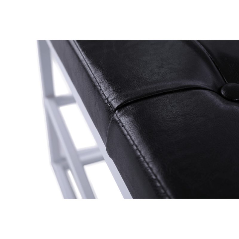 Casa si Gradina - Mobilier - Organizare si depozitare - Bancute - Banca cu rafturi pantofi, negru/alb, LYROS - Infinity.ro