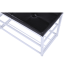 Casa si Gradina - Mobilier - Organizare si depozitare - Bancute - Banca cu rafturi pantofi, negru/alb, LYROS - Infinity.ro