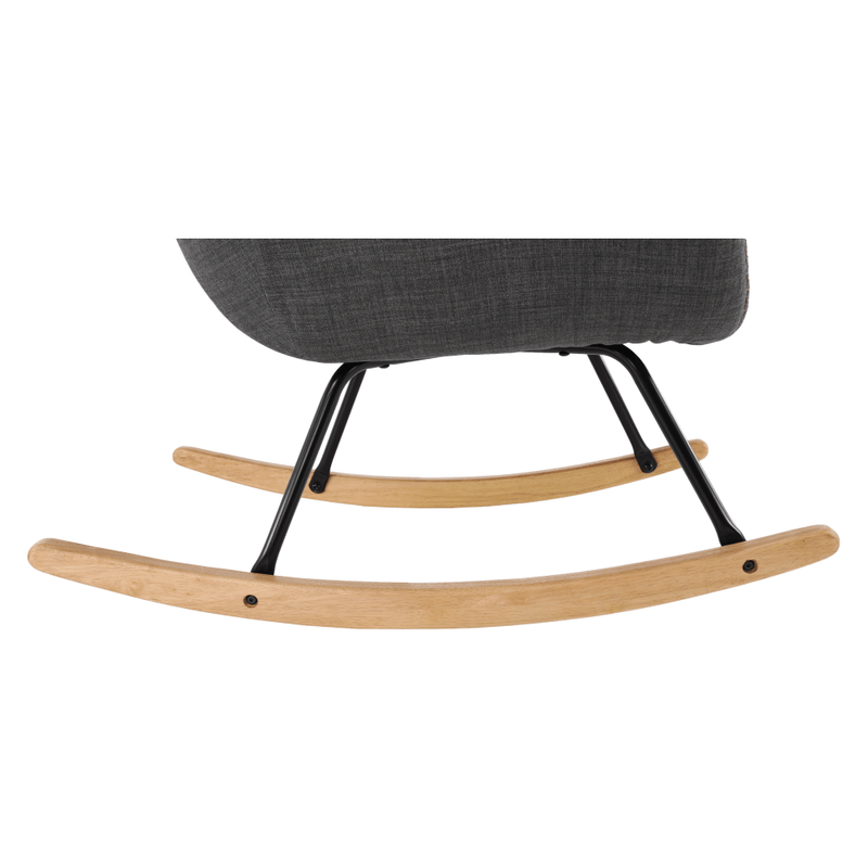 Casa si Gradina - Mobilier - Scaune si fotolii - Fotolii - Fotoliu balansoar, material textil gri/lemn, HARPER - Infinity.ro