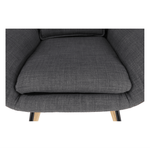 Casa si Gradina - Mobilier - Scaune si fotolii - Fotolii - Fotoliu balansoar, material textil gri/lemn, HARPER - Infinity.ro