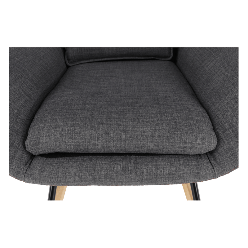 Casa si Gradina - Mobilier - Scaune si fotolii - Fotolii - Fotoliu balansoar, material textil gri/lemn, HARPER - Infinity.ro