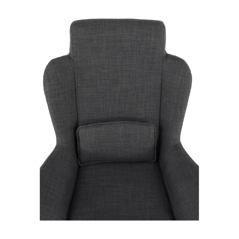 Casa si Gradina - Mobilier - Scaune si fotolii - Fotolii - Fotoliu balansoar, material textil gri/lemn, HARPER - Infinity.ro