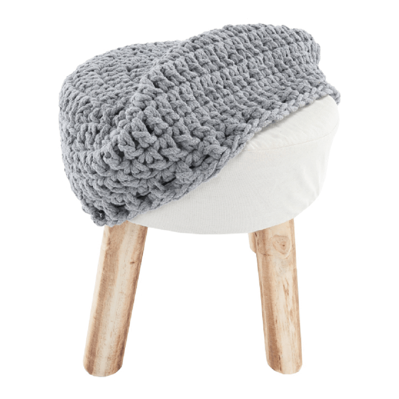 Casa si Gradina - Mobilier - Scaune si fotolii - Tabureti - Taburet, lana gri, NAIDA - Infinity.ro