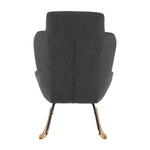 Casa si Gradina - Mobilier - Scaune si fotolii - Fotolii - Fotoliu balansoar, material textil gri/lemn, HARPER - Infinity.ro