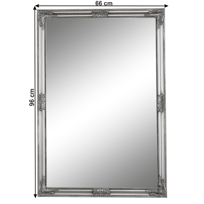 Casa si Gradina - Decoratiuni - Oglinzi - Oglinda, cadru argintiu din lemn, MALKIA TIP 11 - Infinity.ro