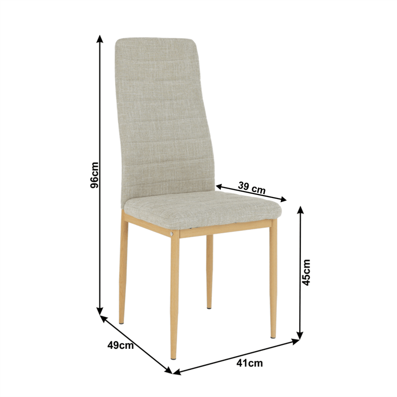 Casa si Gradina - Mobilier - Scaune si fotolii - Scaune - Scaun, material textil bej/cadru metalic fag, COLETA NOVA - Infinity.ro