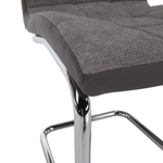 Casa si Gradina - Mobilier - Scaune si fotolii - Scaune - Scaun bucatarie, material textil gri deschis/piele ecologica gri/crom, SALOMA NEW - Infinity.ro