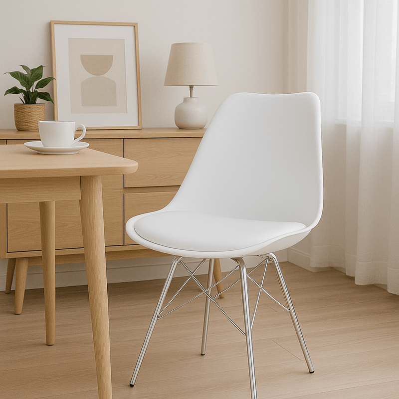 Casa si Gradina - Mobilier - Scaune si fotolii - Scaune - Scaun, alb/crom, TAMORA - Infinity.ro