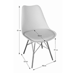 Casa si Gradina - Mobilier - Scaune si fotolii - Scaune - Scaun, alb/crom, TAMORA - Infinity.ro