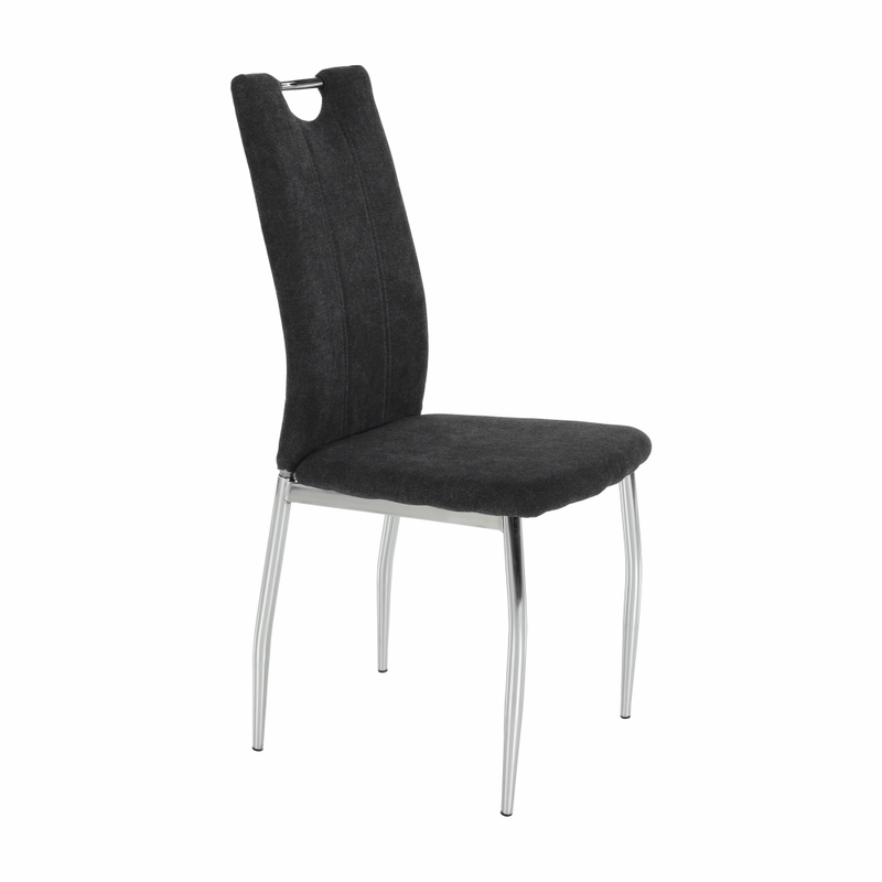 Casa si Gradina - Mobilier - Scaune si fotolii - Scaune - Scaun dining, textil gri maro/crom, OLIVA NEW - Infinity.ro