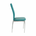 Casa si Gradina - Mobilier - Scaune si fotolii - Scaune - Scaun bucatarie, piele ecologica albastru petrol/crom, OLIVA NEW - Infinity.ro