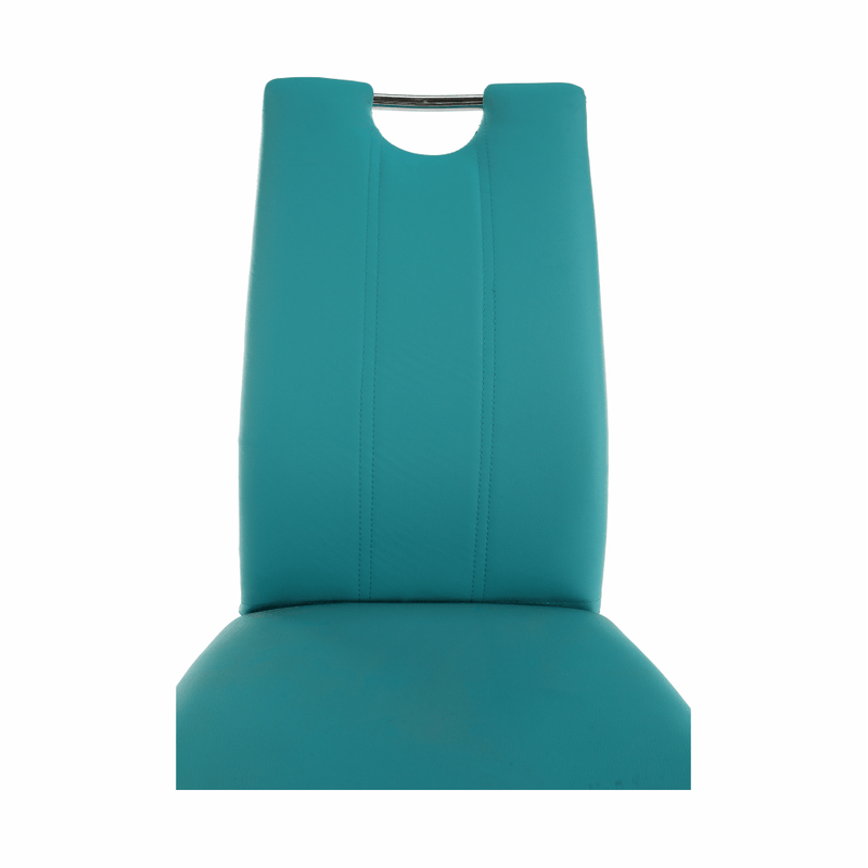 Casa si Gradina - Mobilier - Scaune si fotolii - Scaune - Scaun bucatarie, piele ecologica albastru petrol/crom, OLIVA NEW - Infinity.ro