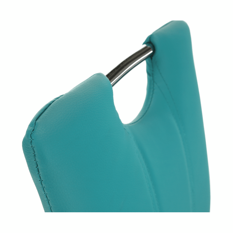 Casa si Gradina - Mobilier - Scaune si fotolii - Scaune - Scaun bucatarie, piele ecologica albastru petrol/crom, OLIVA NEW - Infinity.ro