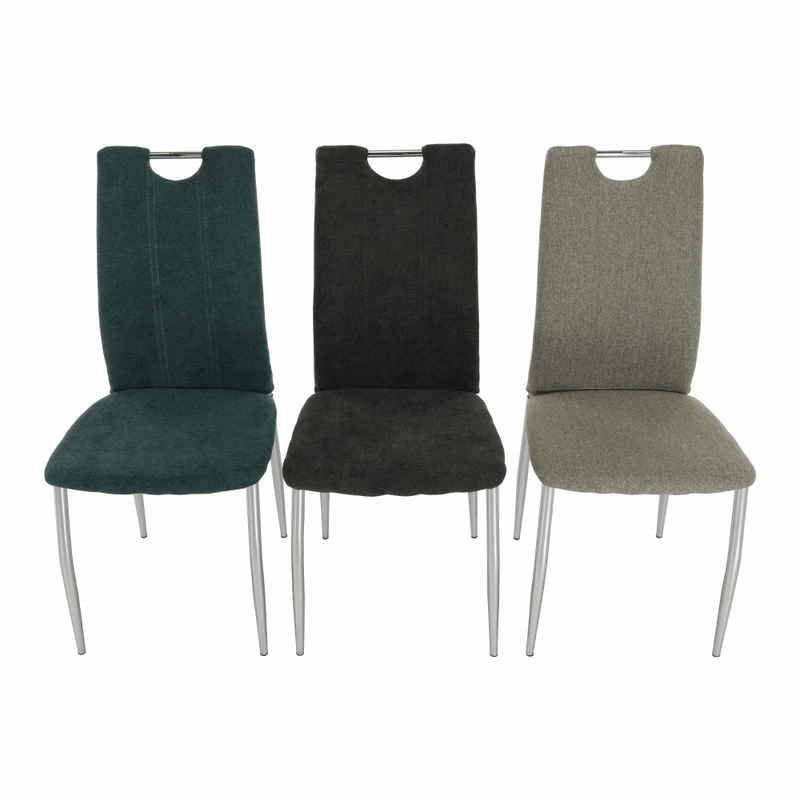 Casa si Gradina - Mobilier - Scaune si fotolii - Scaune - Scaun dining, textil gri maro/crom, OLIVA NEW - Infinity.ro