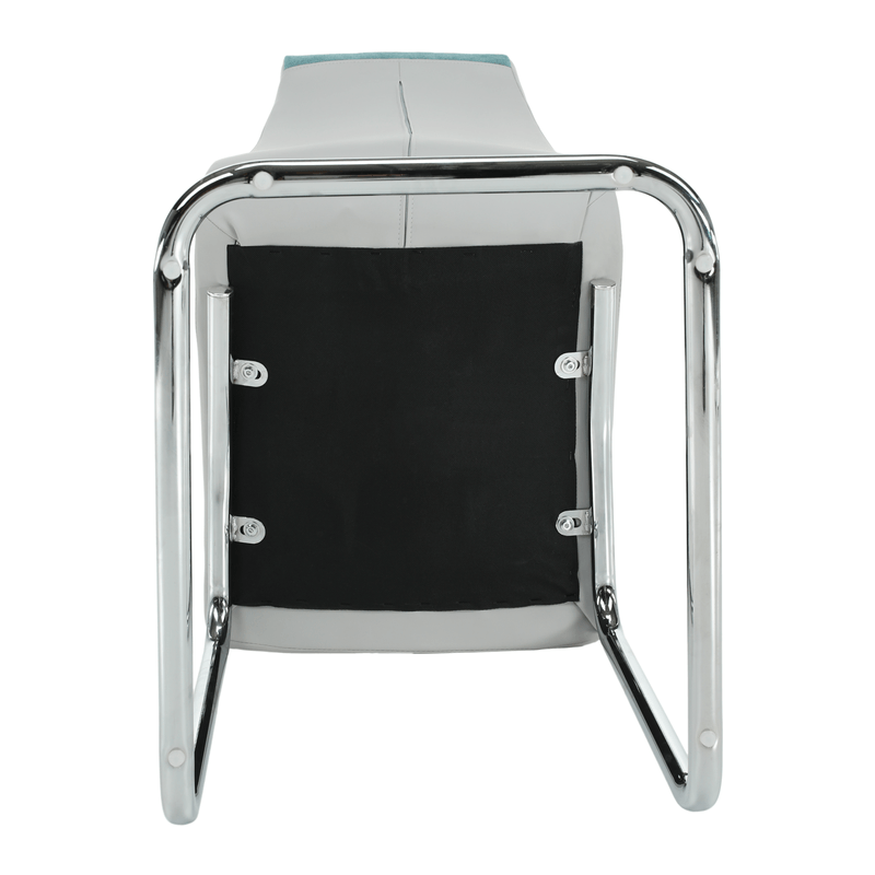 Casa si Gradina - Mobilier - Scaune si fotolii - Scaune - Scaun bucatarie, material textil mentol/piele ecologica gri/crom, SALOMA NEW - Infinity.ro