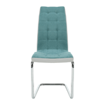 Casa si Gradina - Mobilier - Scaune si fotolii - Scaune - Scaun bucatarie, material textil mentol/piele ecologica gri/crom, SALOMA NEW - Infinity.ro