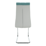 Casa si Gradina - Mobilier - Scaune si fotolii - Scaune - Scaun bucatarie, material textil mentol/piele ecologica gri/crom, SALOMA NEW - Infinity.ro