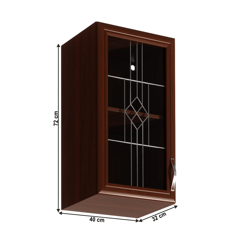 Casa si Gradina - Mobilier - Comode si corpuri - Corpuri bucatarie - Cabinet superior G40S cu sticla, stanga, nuc Milano, SICILIA - Infinity.ro