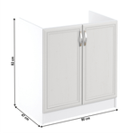 Casa si Gradina - Sanitare - Chiuveta bucatarie si accesorii - Chiuvete bucatarie - Masca chiuveta D80Z cu 2 usi, alb/pin Andersen, SICILIA - Infinity.ro