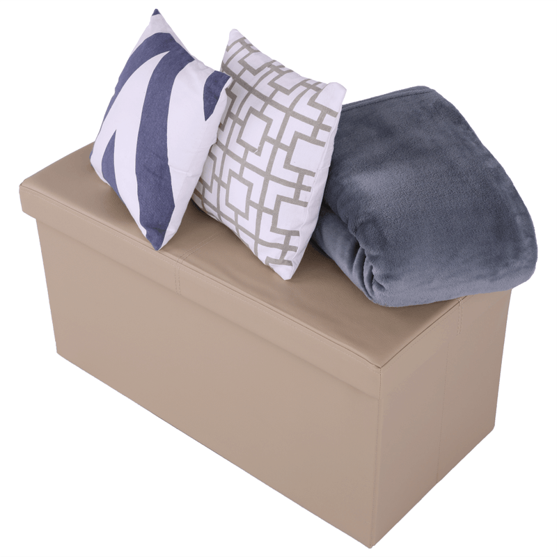 Casa si Gradina - Mobilier - Scaune si fotolii - Tabureti - Taburet pliabil, piele eco maro, IMRA - Infinity.ro