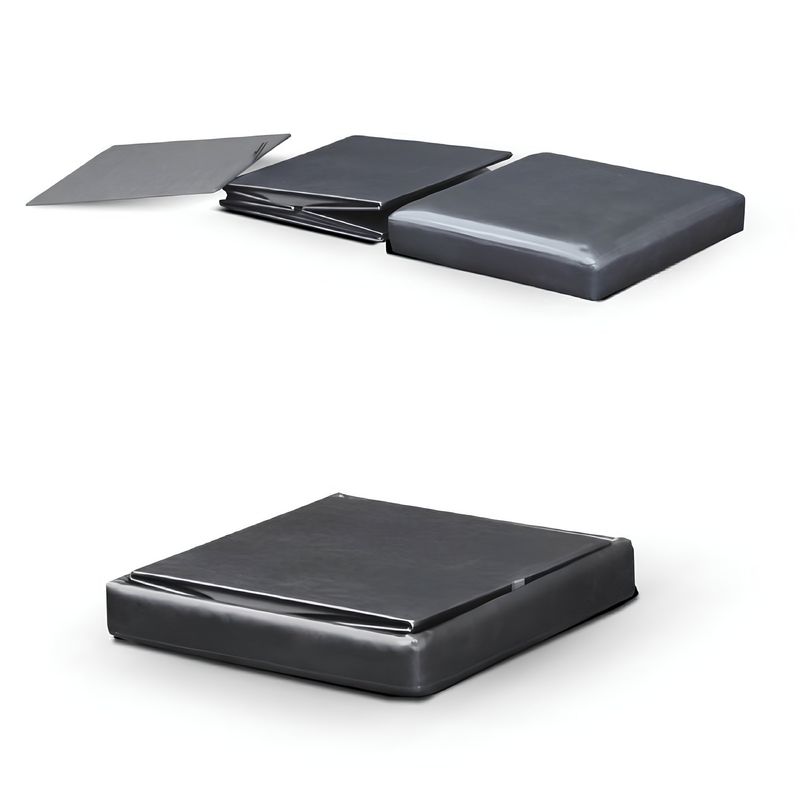 Casa si Gradina - Mobilier - Scaune si fotolii - Tabureti - Taburet pliabil, piele eco neagra, TELA NEW - Infinity.ro