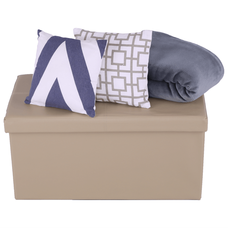 Casa si Gradina - Mobilier - Scaune si fotolii - Tabureti - Taburet pliabil, piele eco maro, IMRA - Infinity.ro