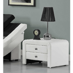 Casa si Gradina - Mobilier - Comode si corpuri - Noptiere - Noptiera, piele ecologica, alba, WILSON - Infinity.ro